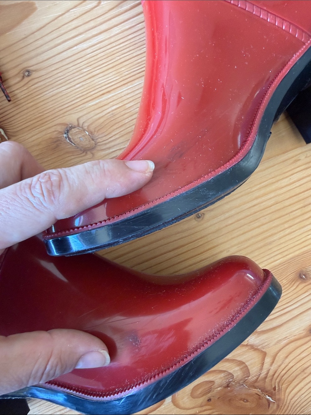 Marc Jacobs Red Patent Rain Boots - Picture 7 of 16